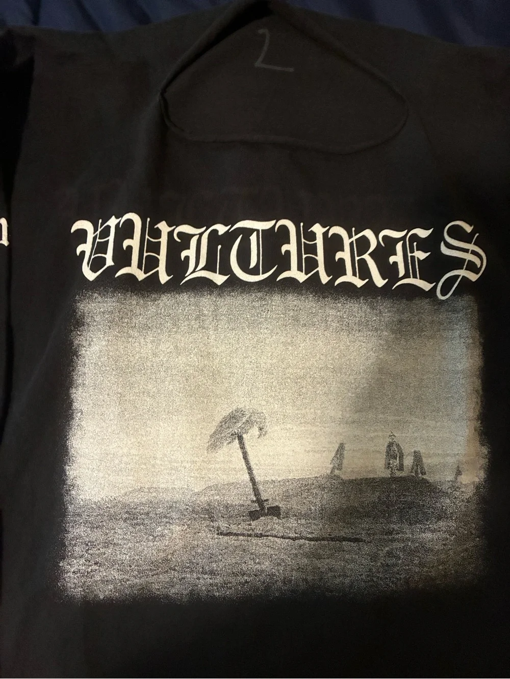 Yeezy Black Crewneck Sweater with Vultures Graphic - Picture 2 of 3